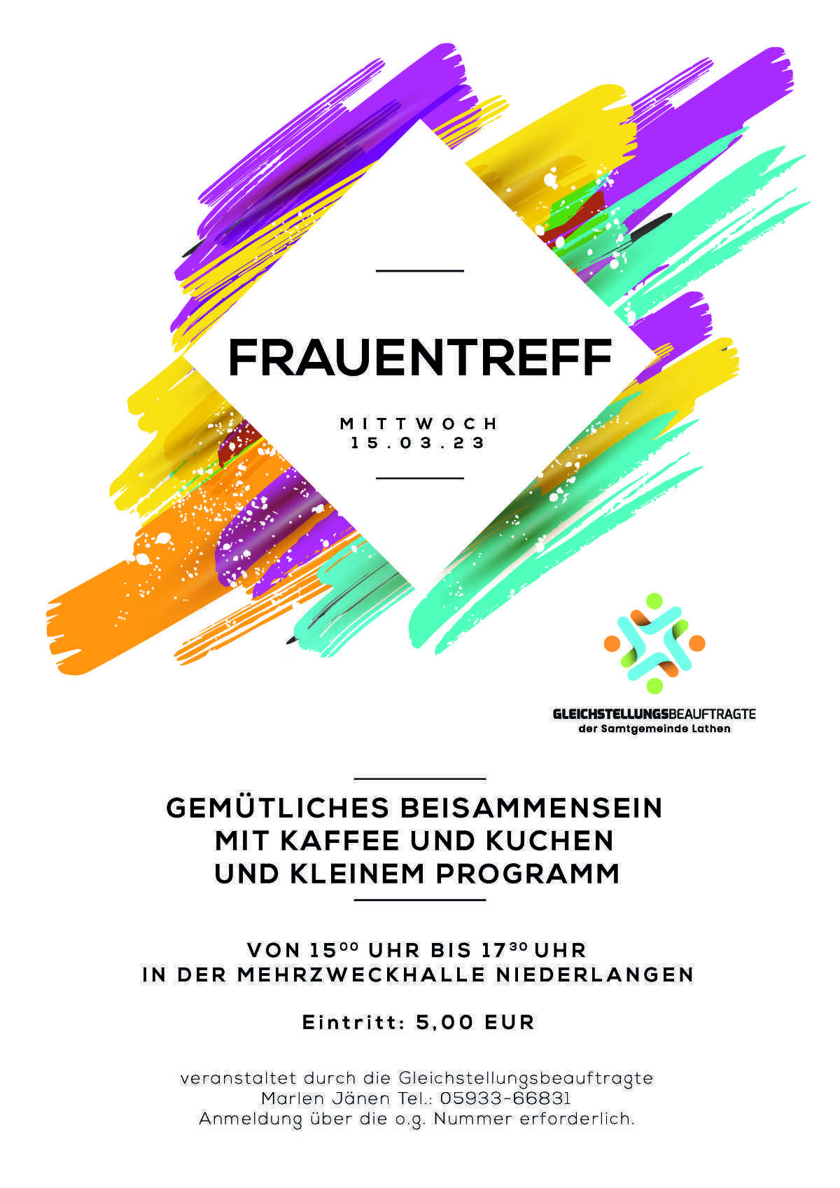 Frauentreff am 15.03.23 in Niederlangen - Anmeldungen sind noch möglich! Frauentreff am 15.03.23 in Niederlangen - Anmeldungen sind noch möglich!