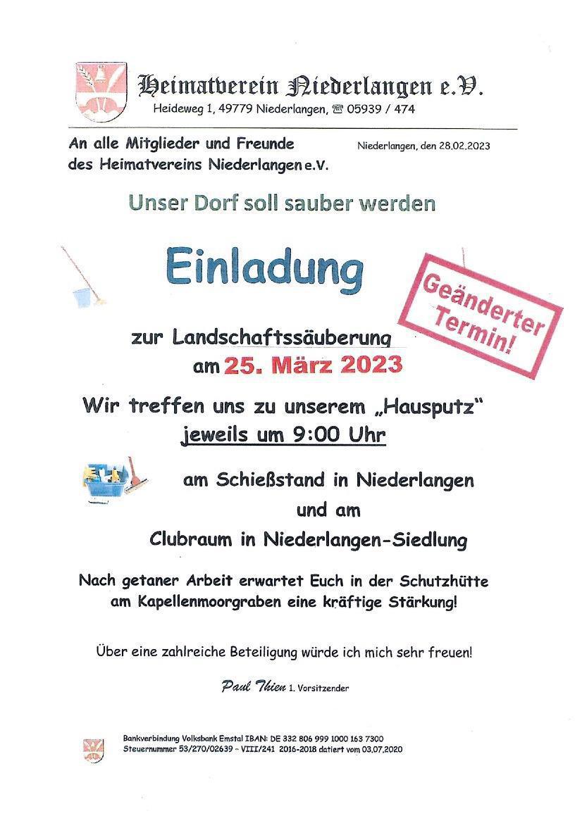 Niederlangen: Landschaftssäuberung