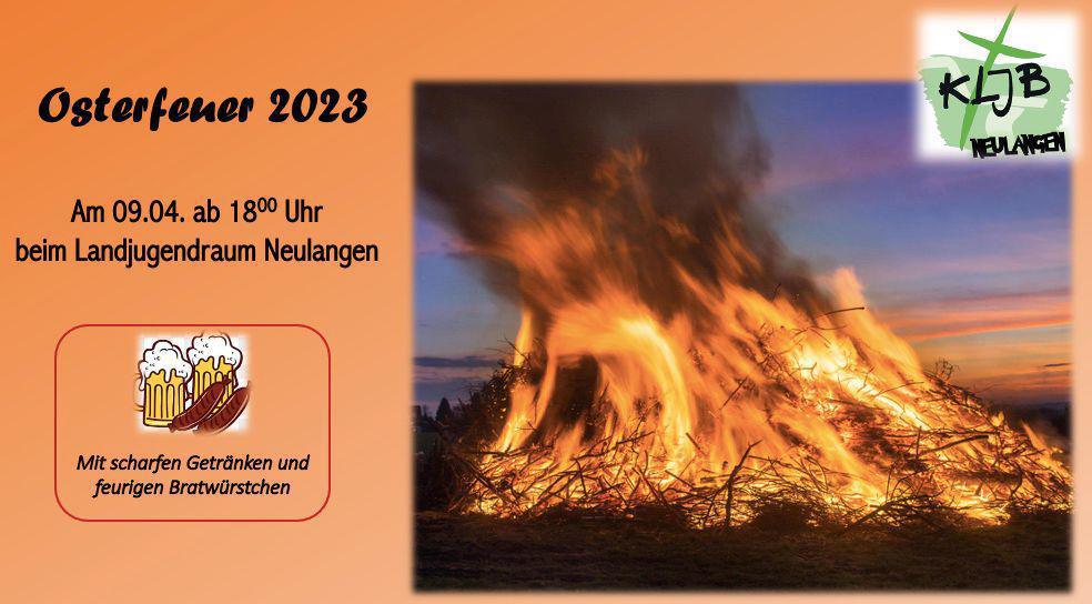 Niederlangen / Neulangen: Osterfeuer 