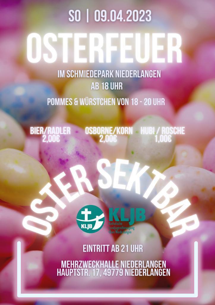 Niederlangen / Neulangen: Osterfeuer 