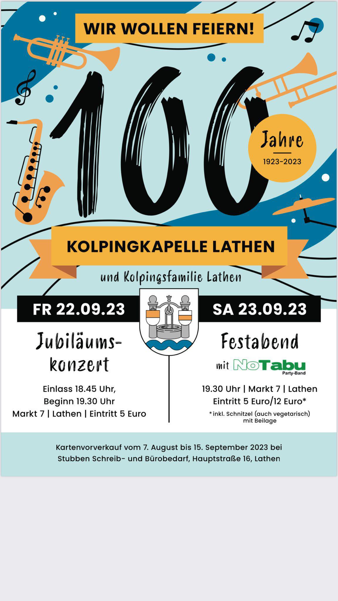 100 Jahre Kolpingkapelle Lathen: Musikerball
