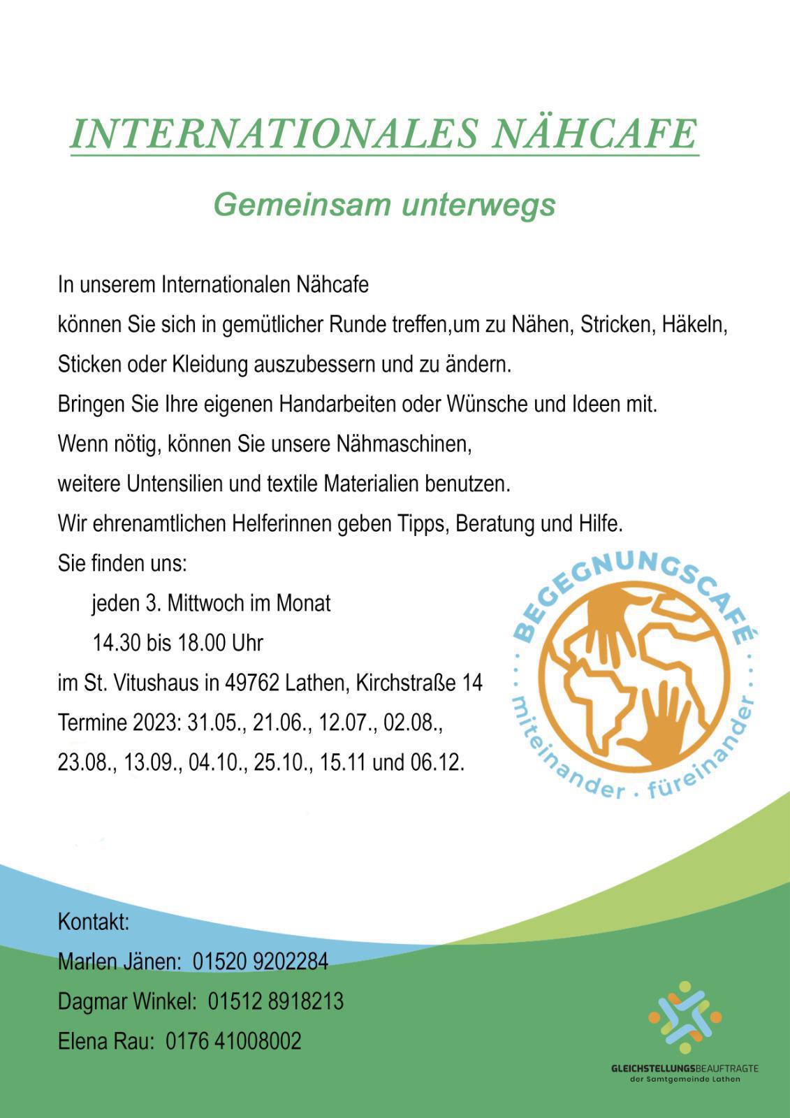 Internationales Nähcafe - gemeinsam unterwegs Internationales Nähcafe - gemeinsam unterwegs