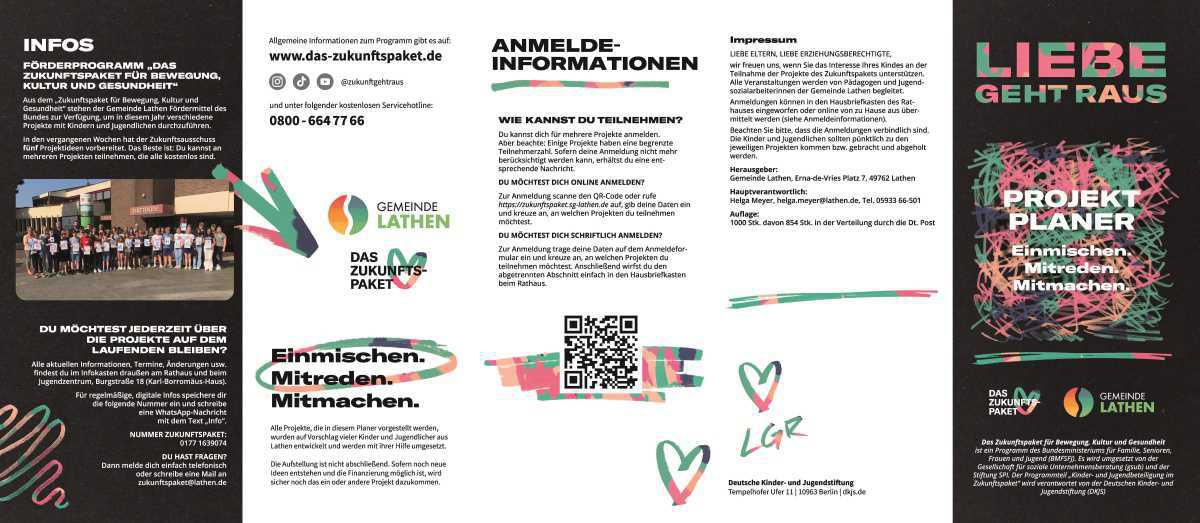 LIEBE GEHT RAUS – Projekt Planer (Das Zukunftspaket) LIEBE GEHT RAUS – Projekt Planer (Das Zukunftspaket)