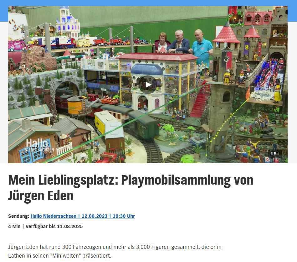 Sendung „Hallo Niedersachsen“ mit dem Beitrag über die miniWELTEN Lathen vom 12.08.23 verpasst?