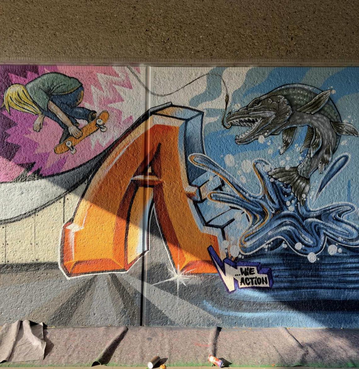 Graffitiprojekt an der Kathener Dorfstraße: Das Ergebnis spricht für sich