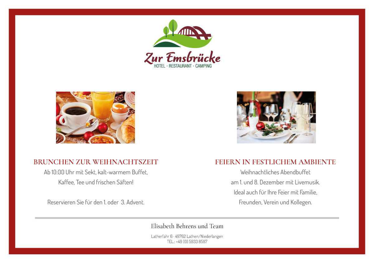 Restaurant Zur Emsbrücke: Weihnachtliches Abendbuffet
