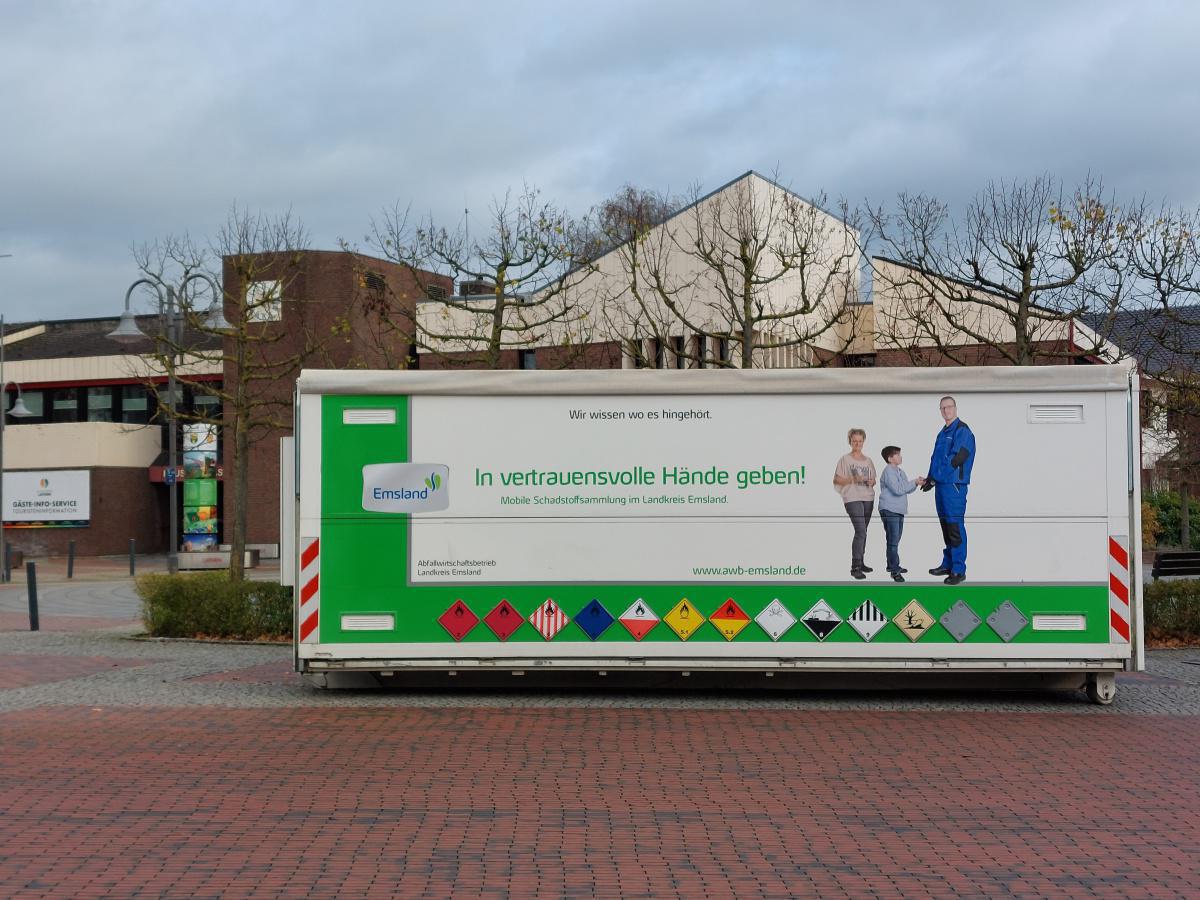 Mobile Schadstoffsammlung Herbst 2023 - jetzt Montag in Lathen und Oberlangen Mobile Schadstoffsammlung Herbst 2023 - jetzt Montag in Lathen und Oberlangen