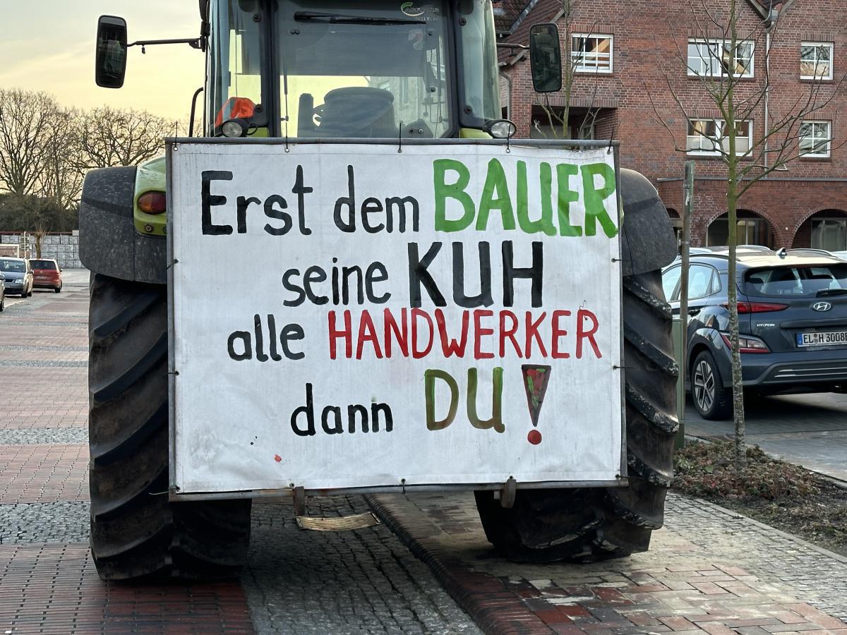 Landwirte protestieren in Lathen Landwirte protestieren in Lathen
