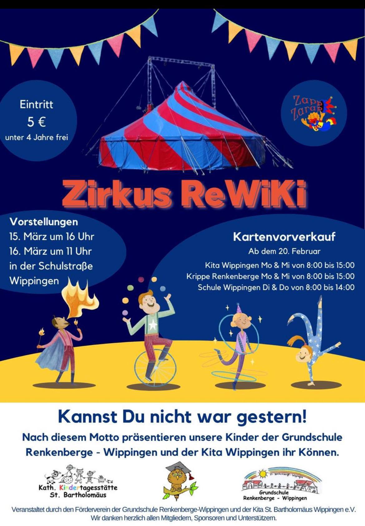 Zirkuswoche in Wippingen vom 11. - 16.3.24 Zirkuswoche in Wippingen vom 11. - 16.3.24