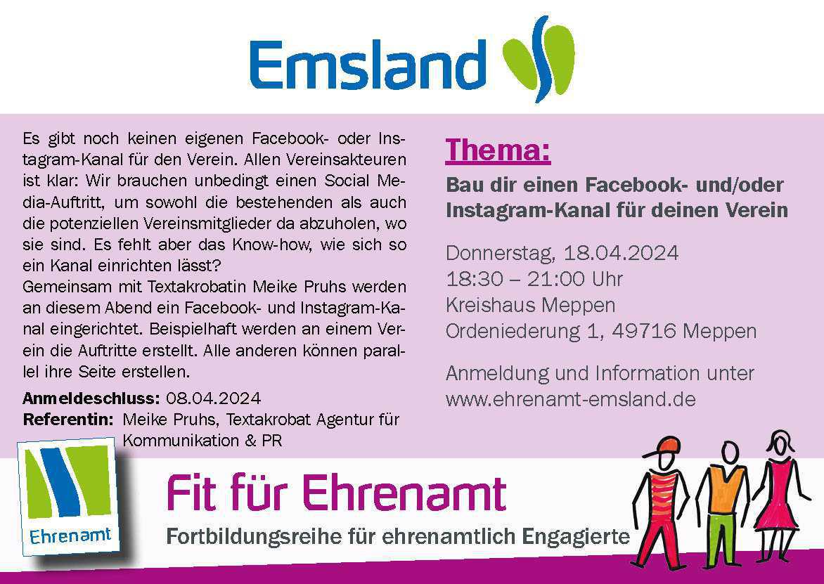 Fortbildungsreihe "Fit für Ehrenamt" Fortbildungsreihe "Fit für Ehrenamt"