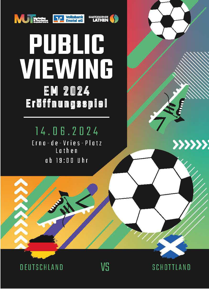 Public Viewing EM Eröffnungsspiel in Lathen