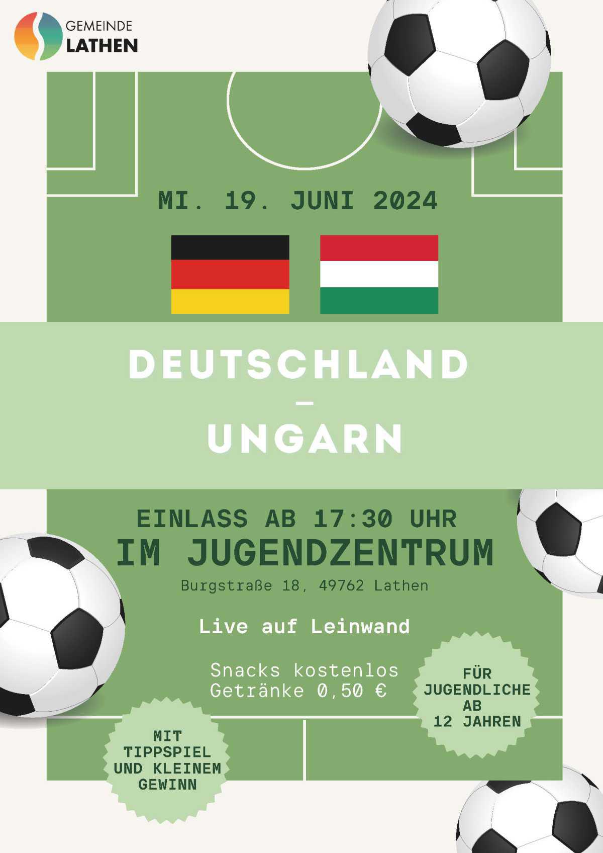 Live auf der Leinwand - Deutschland gegen Ungarn