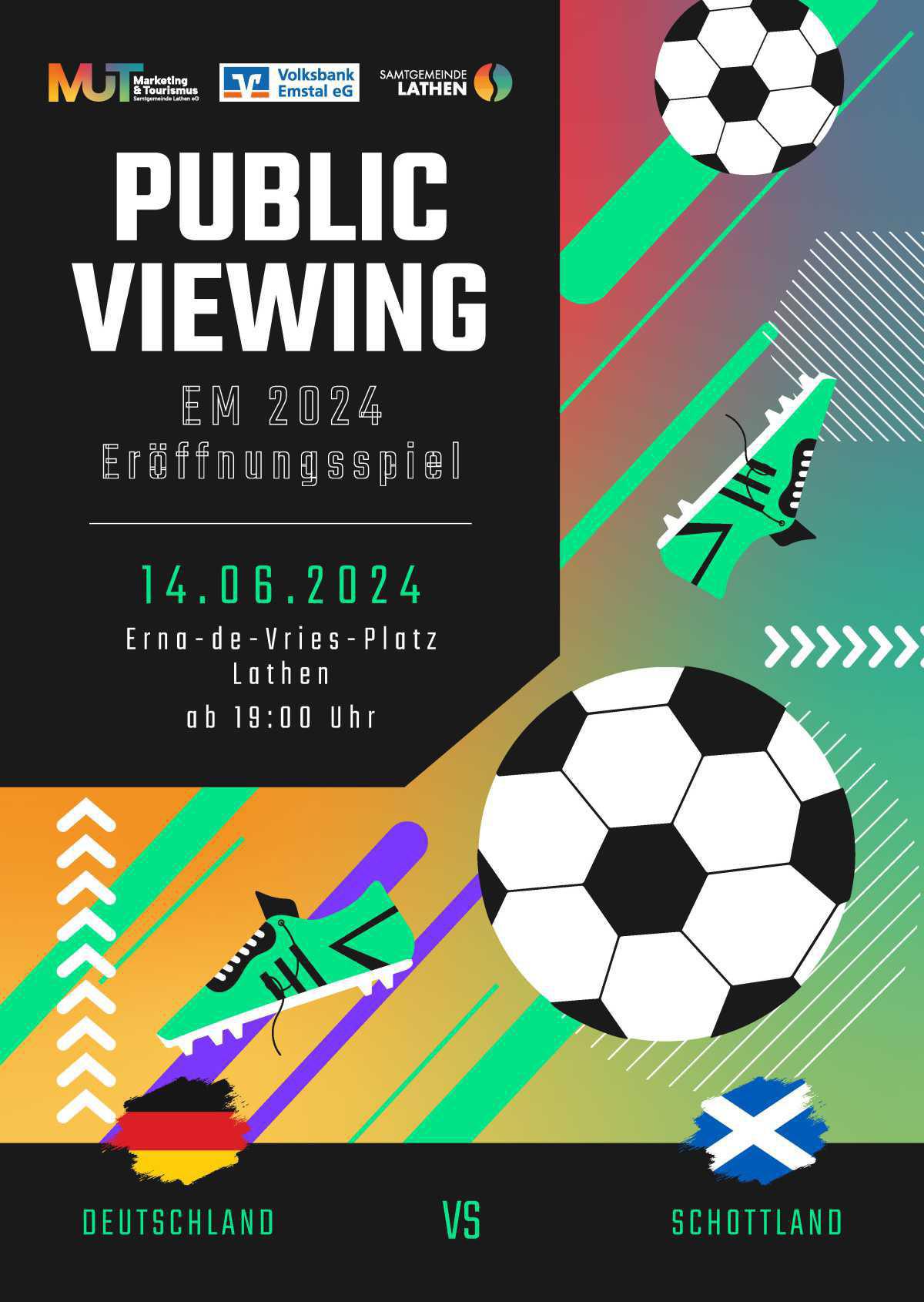 HEUTE !!! Es geht los mit dem Public Viewing - Mittsommertage in Lathen HEUTE !!! Es geht los mit dem Public Viewing - Mittsommertage in Lathen