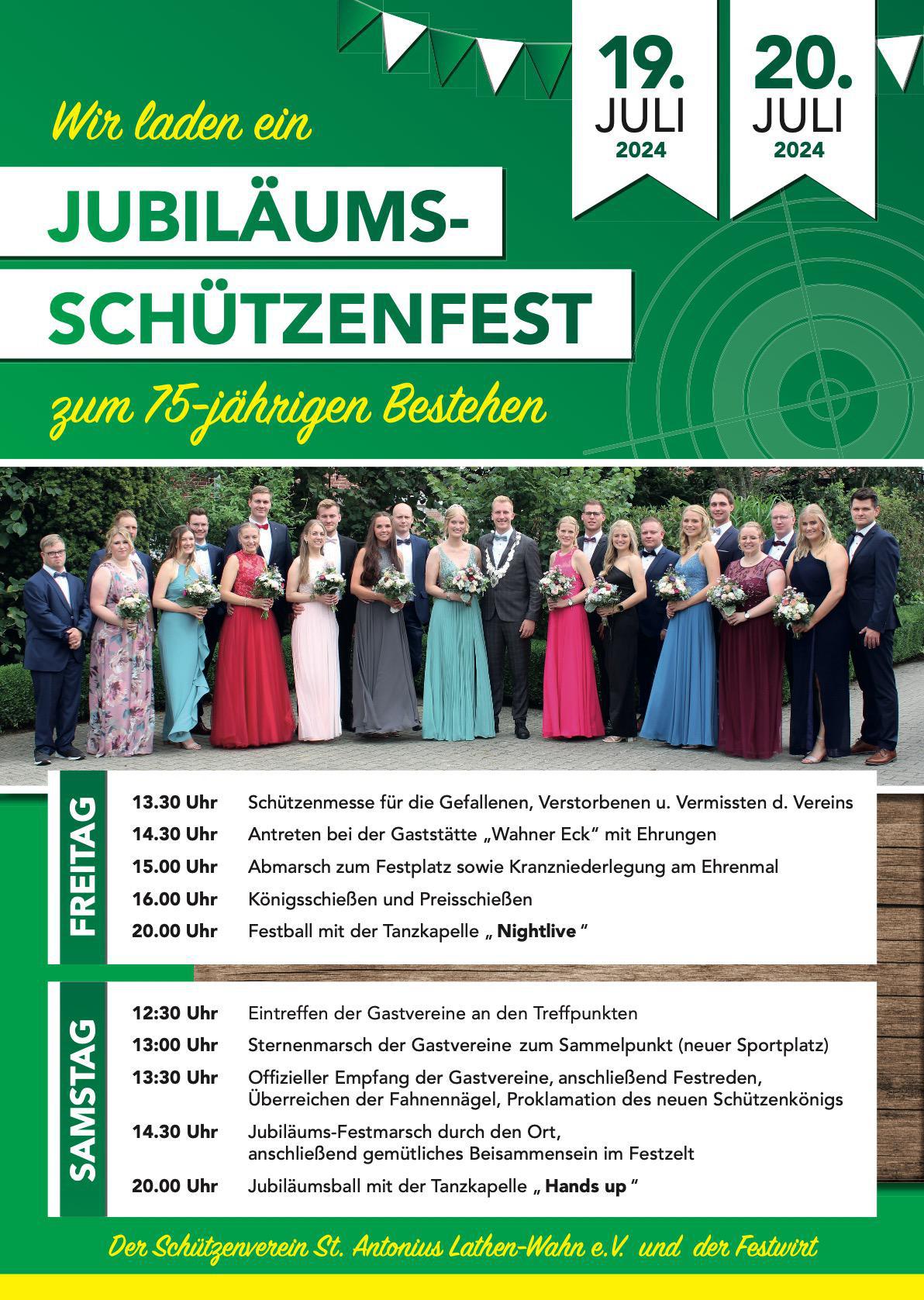 Heute Jubelschützenfest in Lathen-Wahn