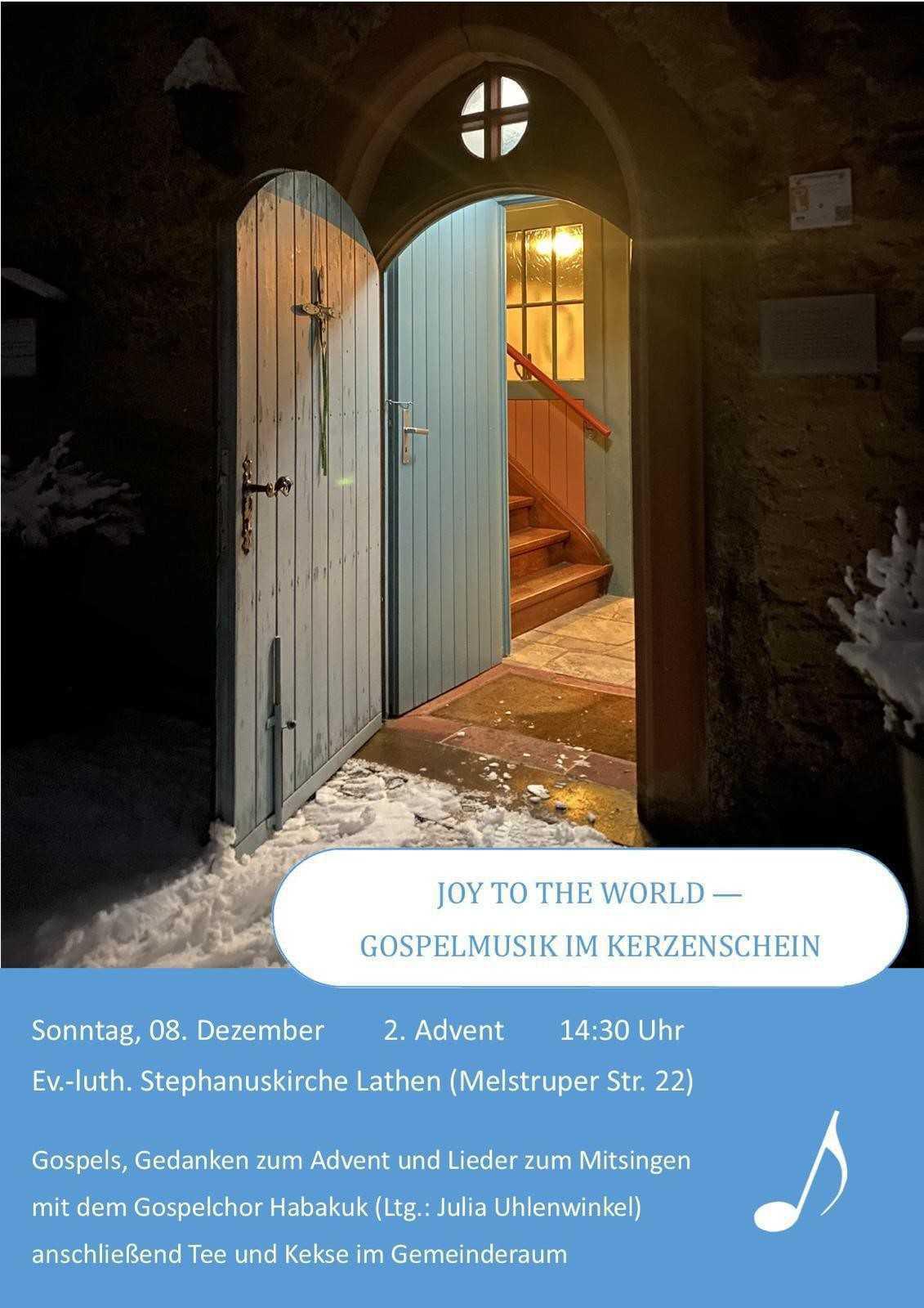 „Gospels, Gedanken zum Advent und Lieder zum Mitsingen“ „Gospels, Gedanken zum Advent und Lieder zum Mitsingen“