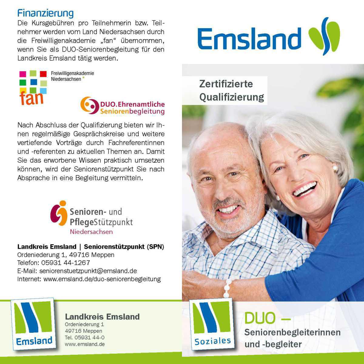 Weitere Kurse: DUO-Seniorenbegleiterinnen und -begleiter Weitere Kurse: DUO-Seniorenbegleiterinnen und -begleiter