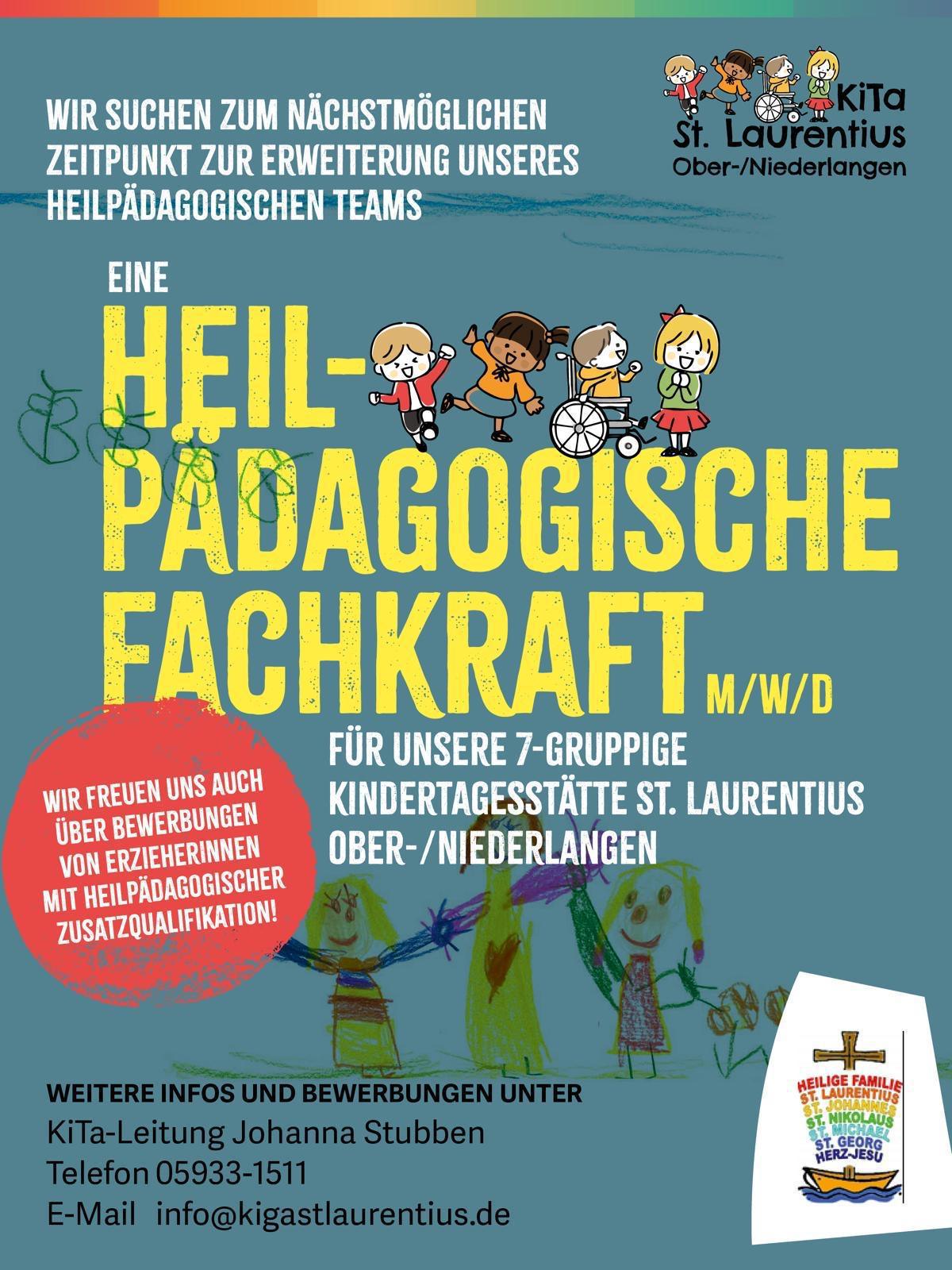 Heilpädagogische Fachkraft gesucht!