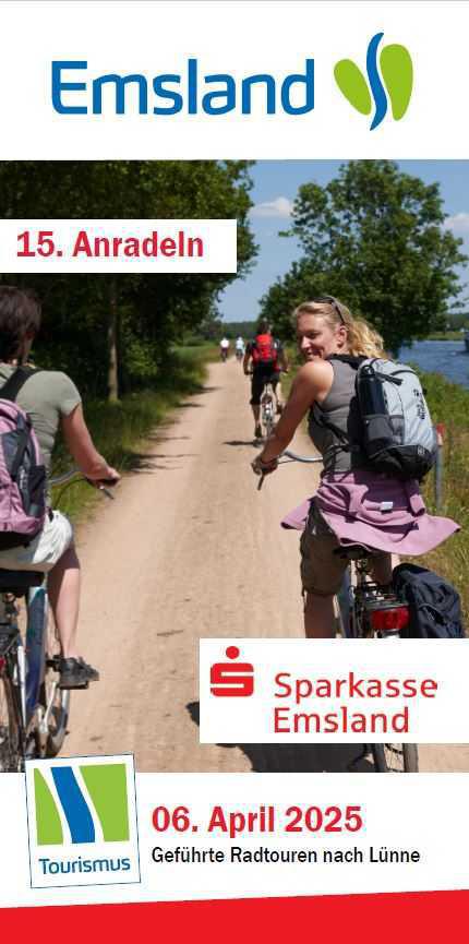 15. Anradeln im Emsland - Radfahrsaison 25 beginnt mit Sternfahrten nach Lünne 15. Anradeln im Emsland - Radfahrsaison 25 beginnt mit Sternfahrten nach Lünne