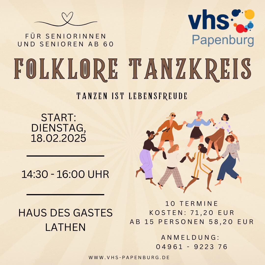 Folkloretanzkreis NEU in Lathen - es sind noch Plätze frei!