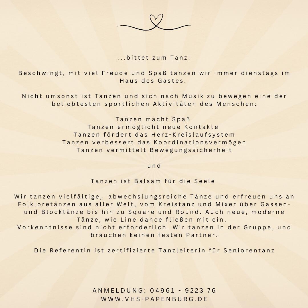 Folkloretanzkreis NEU in Lathen - es sind noch Plätze frei!