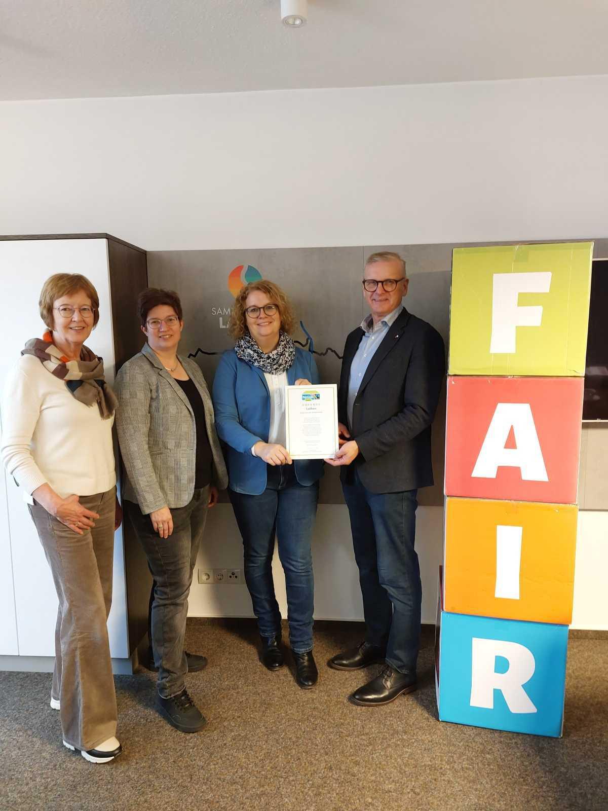Erneute Auszeichnung „Fairtrade-Town – Samtgemeinde Lathen“ Erneute Auszeichnung „Fairtrade-Town – Samtgemeinde Lathen“