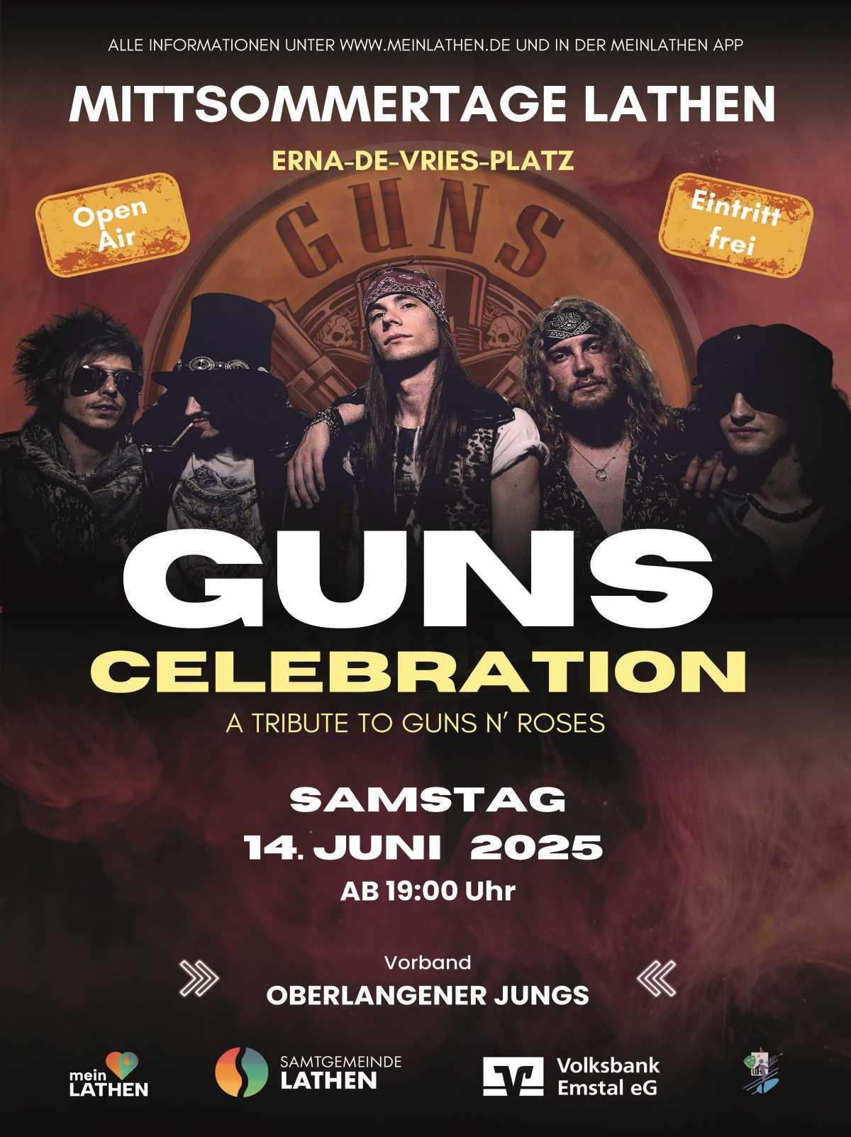 Mittsommertage: GUNS CELEBRATION - GUNS N’ROSES TRIBUTE Mittsommertage: GUNS CELEBRATION - GUNS N’ROSES TRIBUTE
