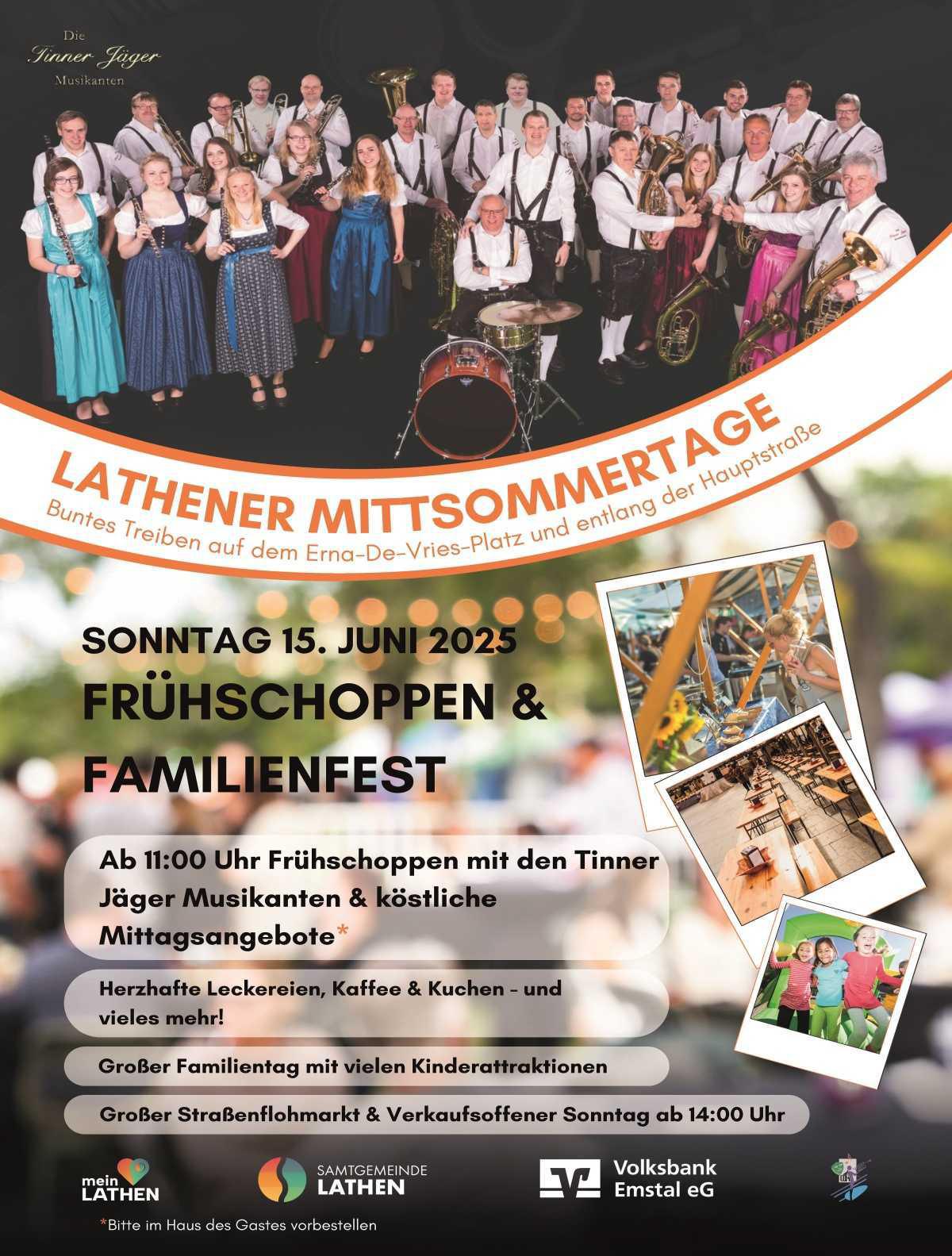 Mittsommertage in Lathen - Frühschoppen & Familienfest mit verkaufsoffenen Sonntag in Lathen Mittsommertage in Lathen - Frühschoppen & Familienfest mit verkaufsoffenen Sonntag in Lathen