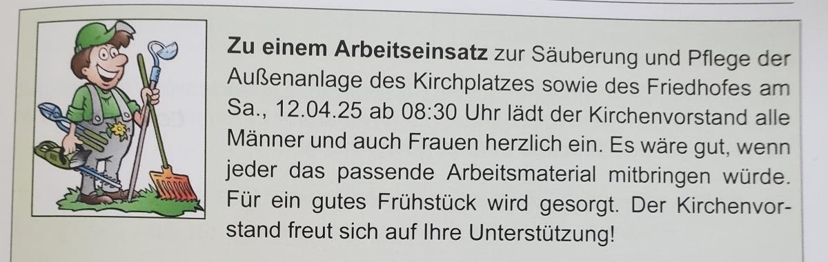 Arbeitseinsatz zur Säuberung - St. Laurentius
