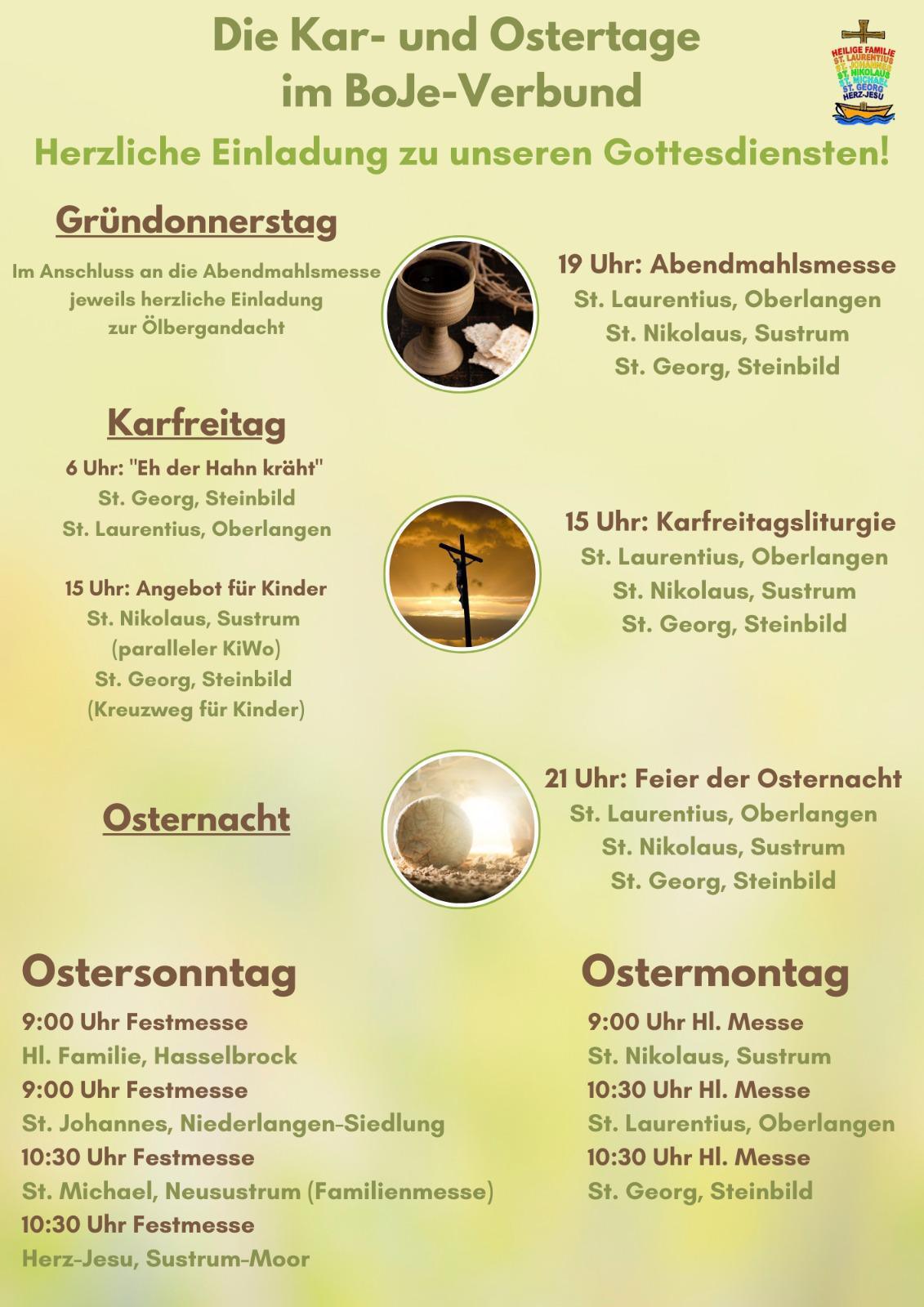 Kar- und Ostertage im BoJe-Verbund