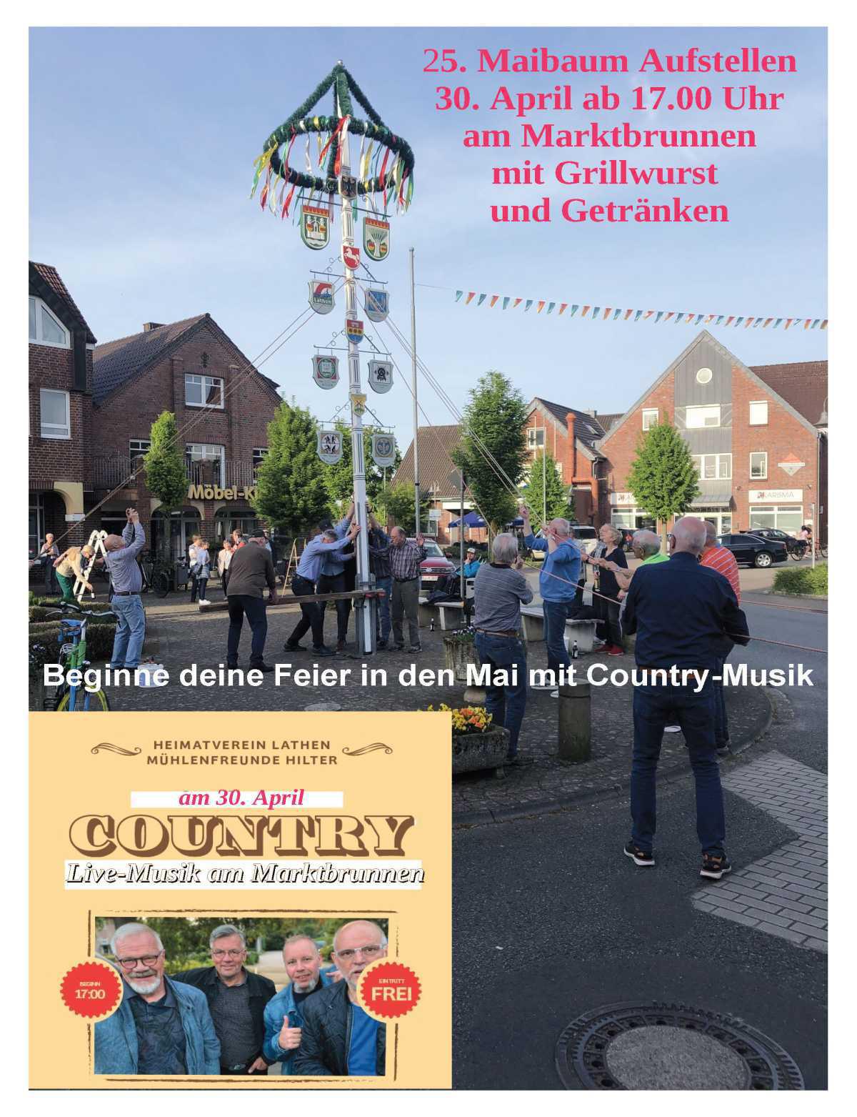 25 Jahre Maibaumfest am Marktbrunnen – Musik, Stimmung und Tradition am 30. April! 25 Jahre Maibaumfest am Marktbrunnen – Musik, Stimmung und Tradition am 30. April!