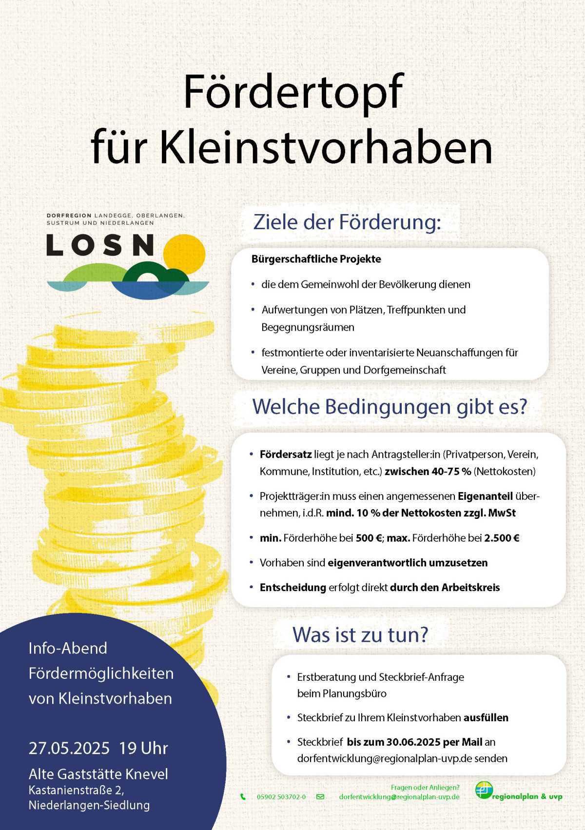Info-Abend Fördermöglichkeiten von Kleinstvorhaben