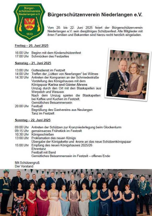 Schützenfest in Niederlangen