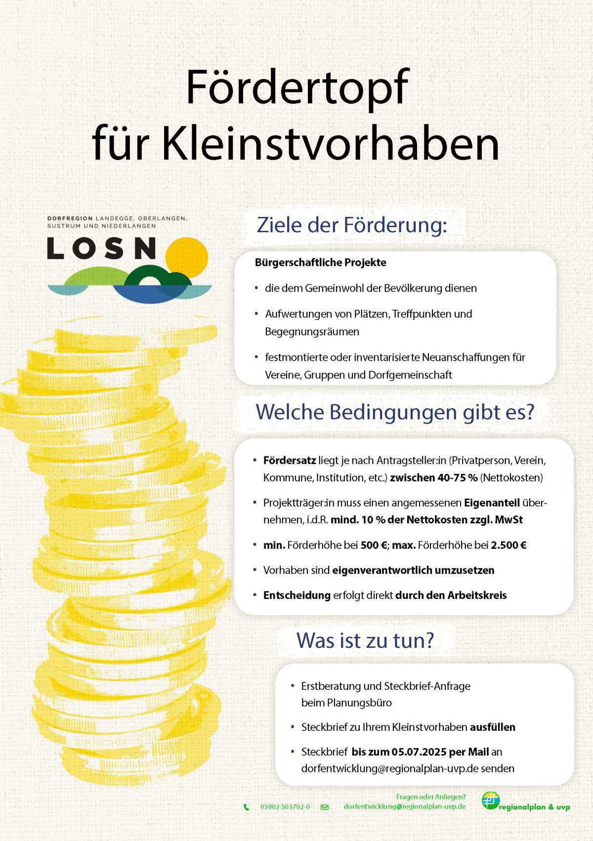 Fördertopf für Kleinstvorhaben - Jetzt bewerben! Fördertopf für Kleinstvorhaben - Jetzt bewerben!