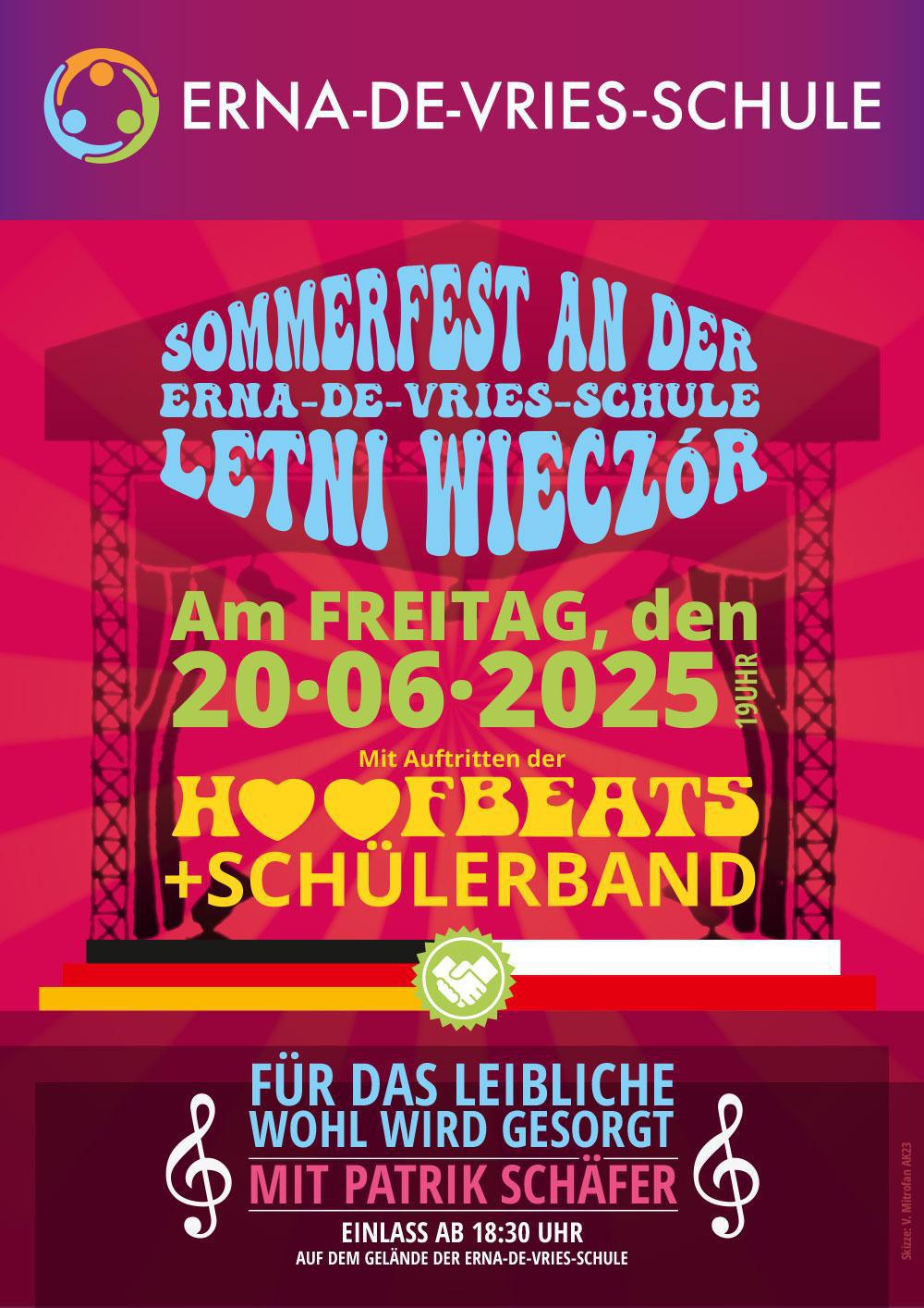 Herzliche Einladung zum Sommerfest der Erna-de-Vries-Schule