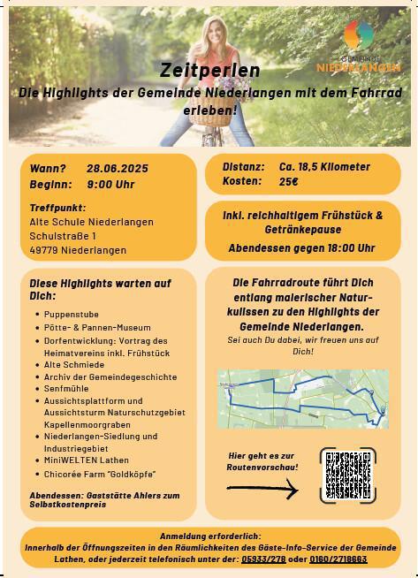 Zeitperlen-Fahrradtour in Niederlangen 