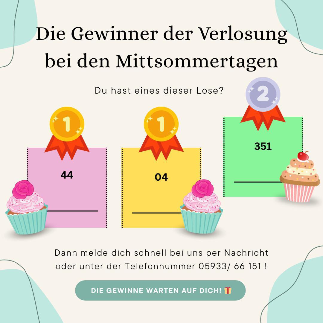 Mittsommertage: Gewinnerinnen und Gewinner gesucht