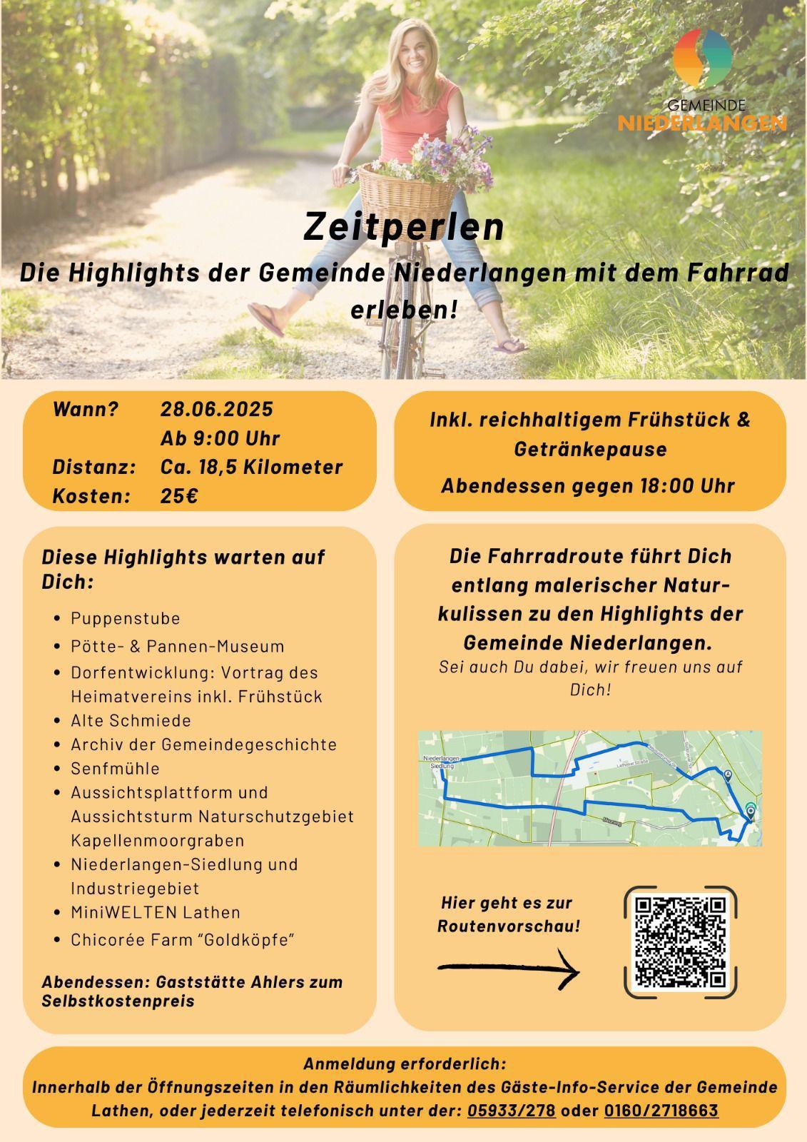 Radtour "Zeitperlen" in Niederlangen