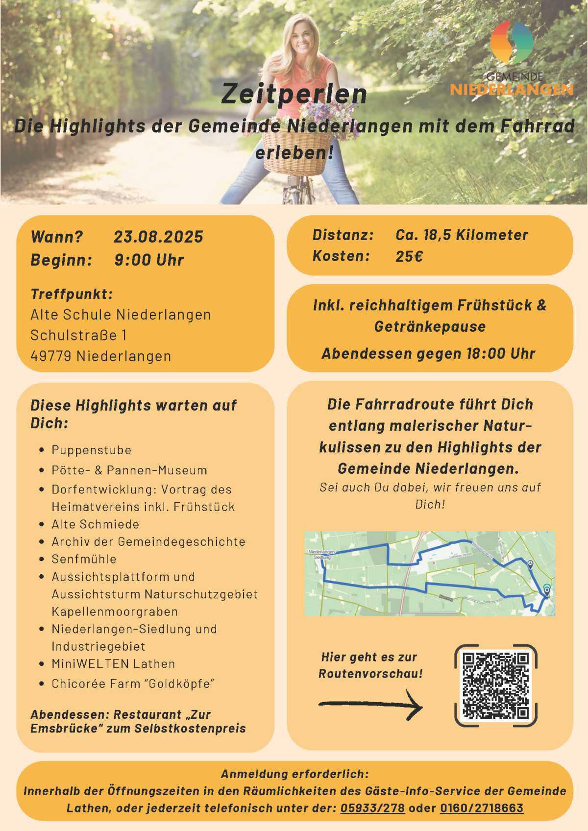 Die Highlights der Gemeinde Niederlangen mit dem Fahrrad am 23.08.25 erleben!