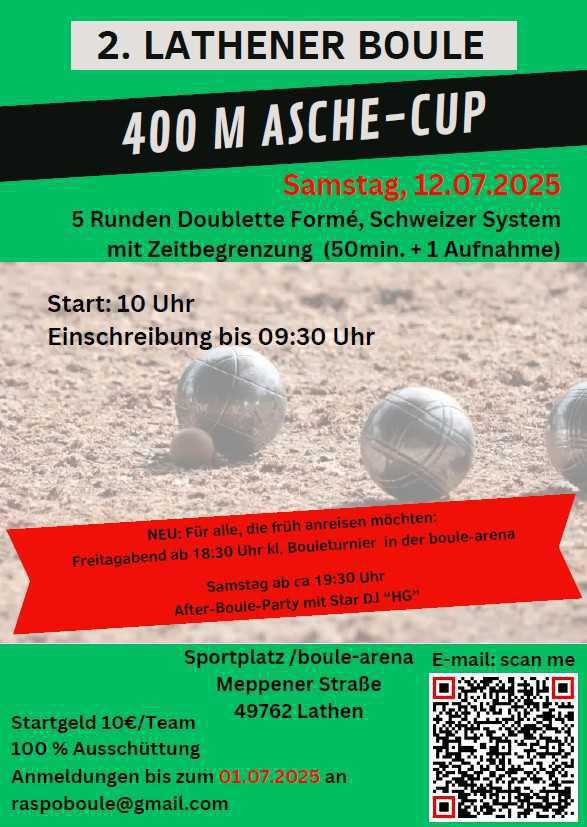 2. Lathener Boule - 400 m Asche-Cup 