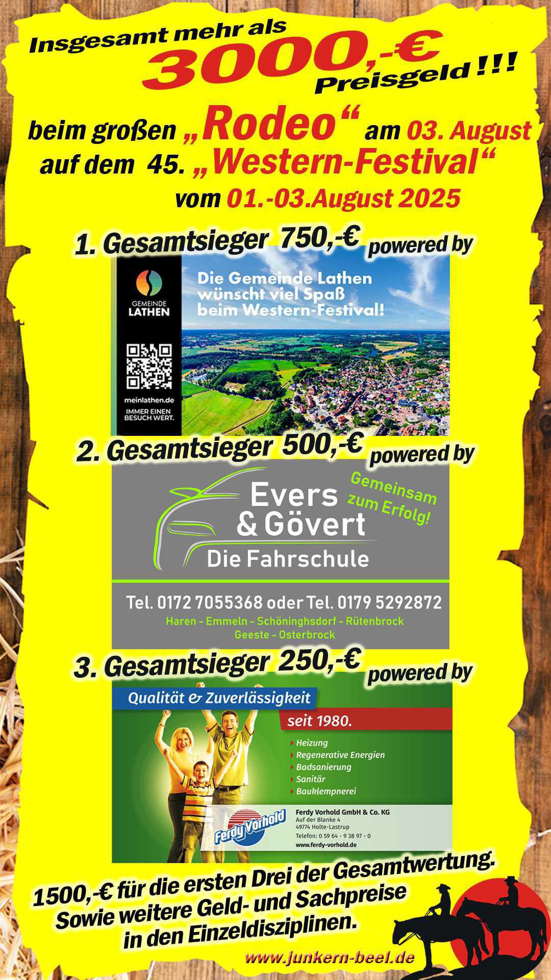 45. Western Festival vom 01.08. bis 03.08.2025 