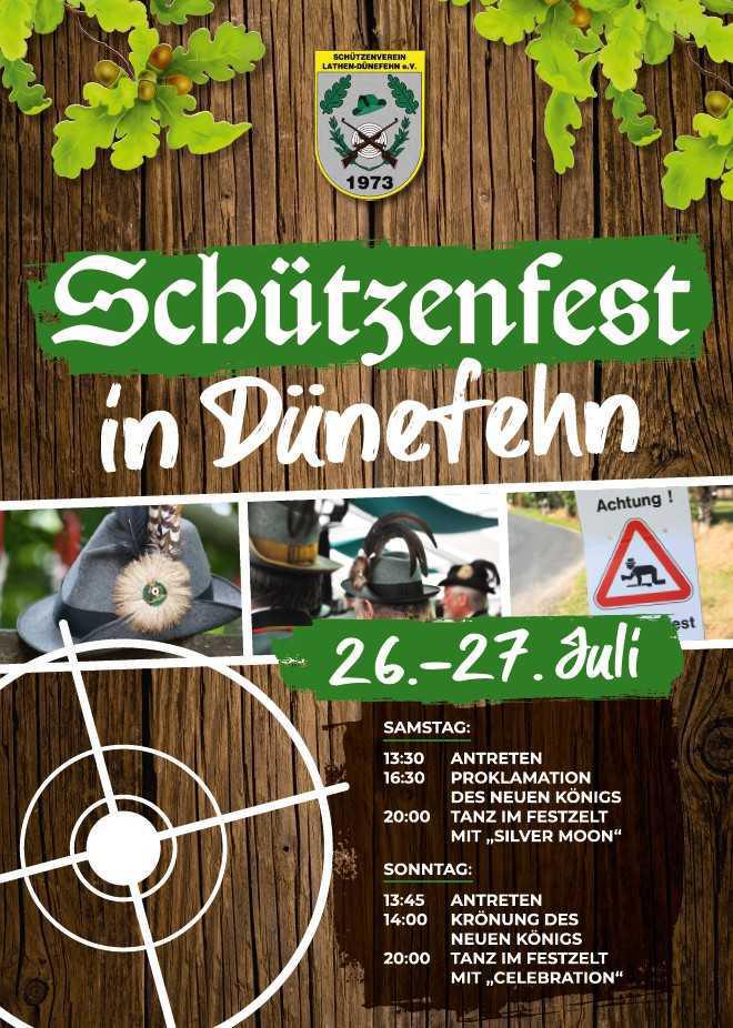 Schützenfest in Dünefehn am 26. und 27. Juli 2025 