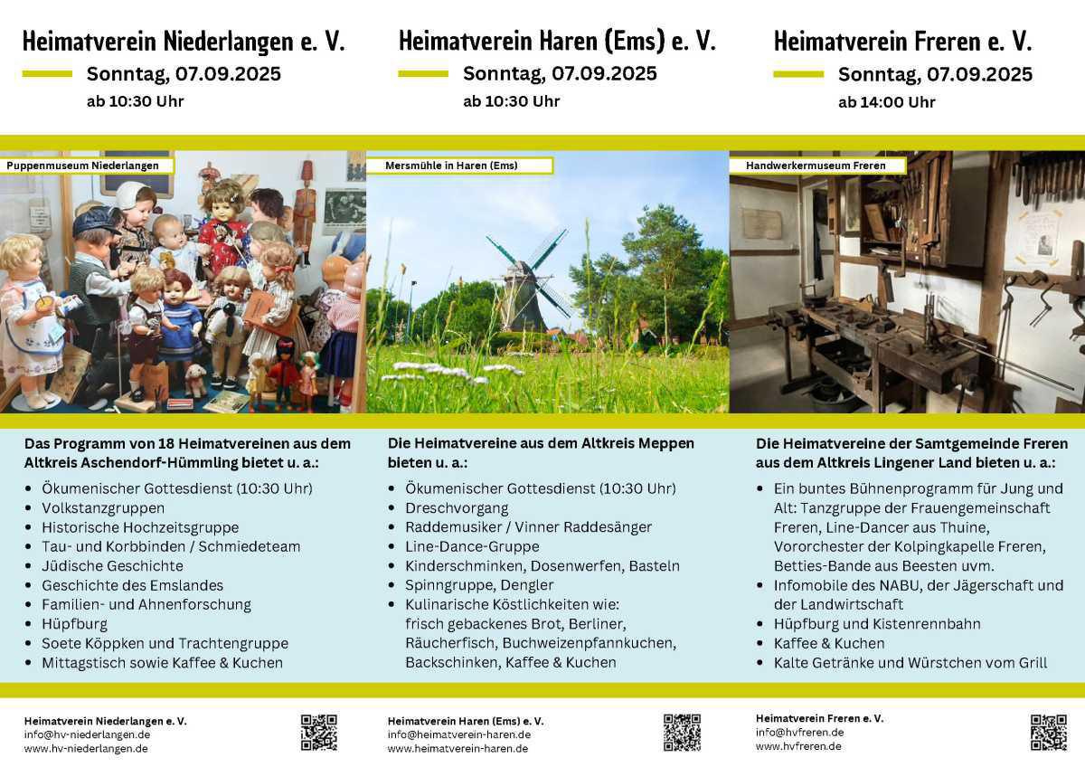 9. Tag der Heimatvereine am 07.September 2025 9. Tag der Heimatvereine am 07.September 2025