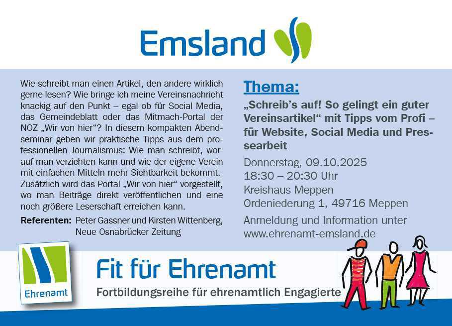 Fortbildungsreihe "Fit für Ehrenamt"