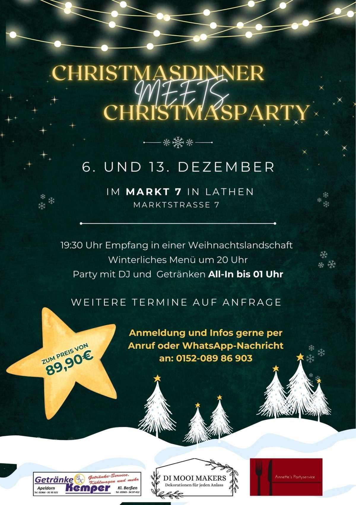 Christmasdinner meets Christmasparty im Markt 7 