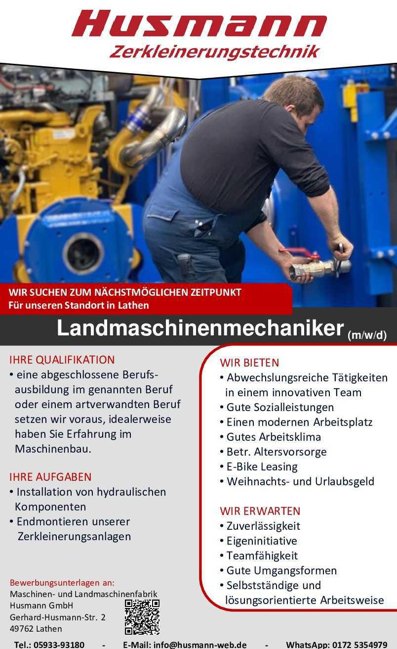 Landmaschinenmechaniker gesucht!