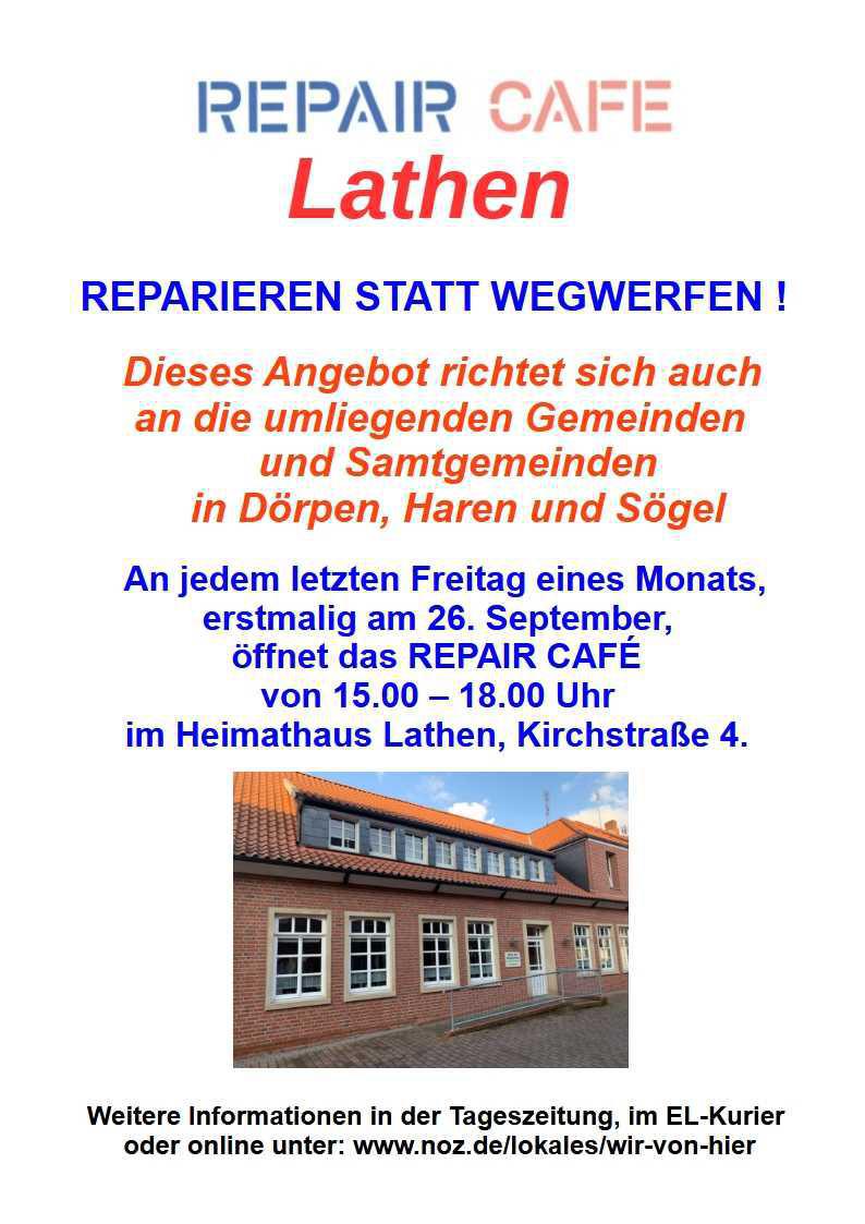 "Repair Cafe" im Heimathaus Lathen 