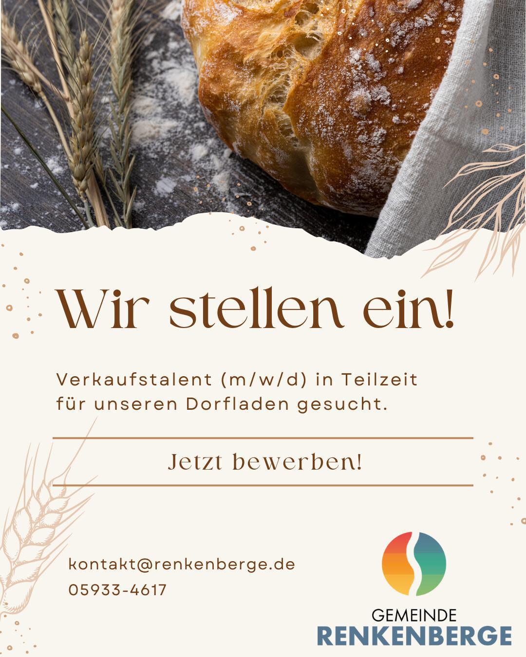 Verkaufstalent für Dorfladen gesucht!