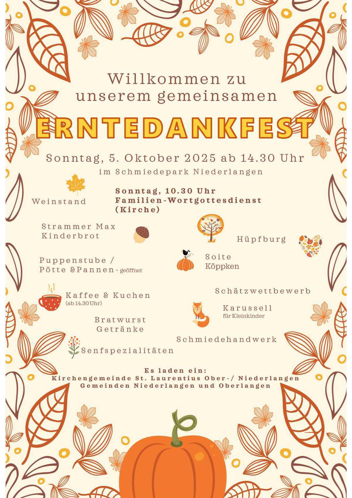 Ein Fest für Groß und Klein: Erntedank im Schmiedepark