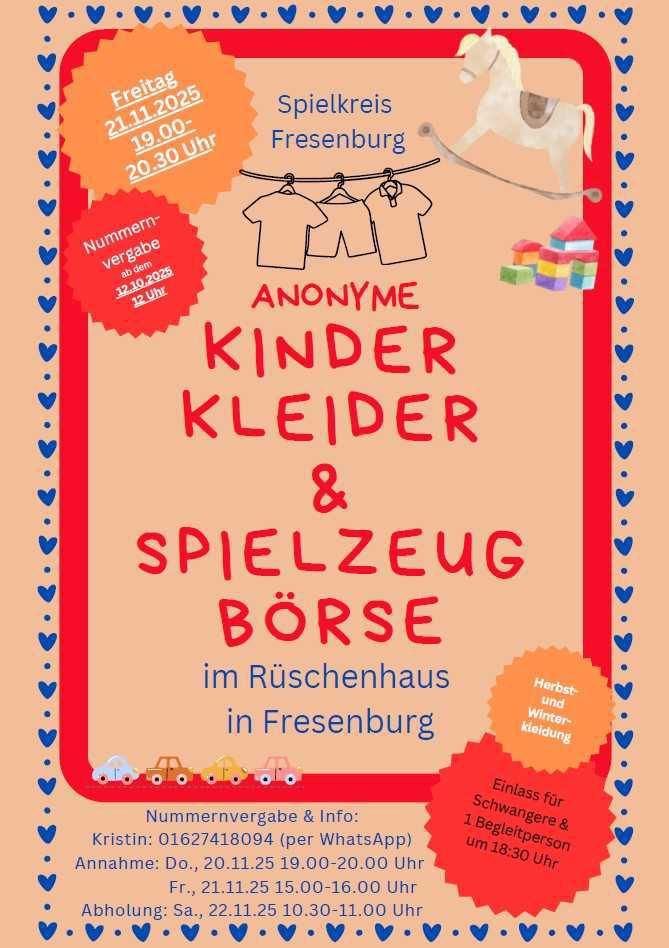 Kinderkleider- und Spielzeugbörse in Fresenburg 