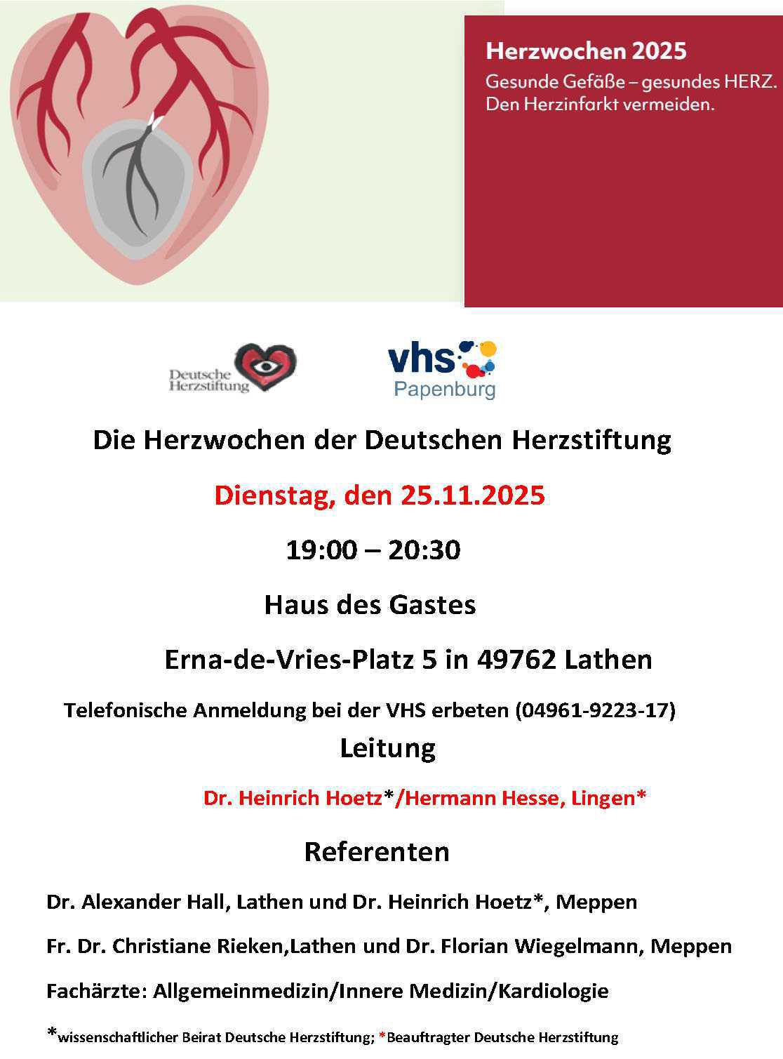 Herzwochen 2025 - in Lathen Herzwochen 2025 - in Lathen